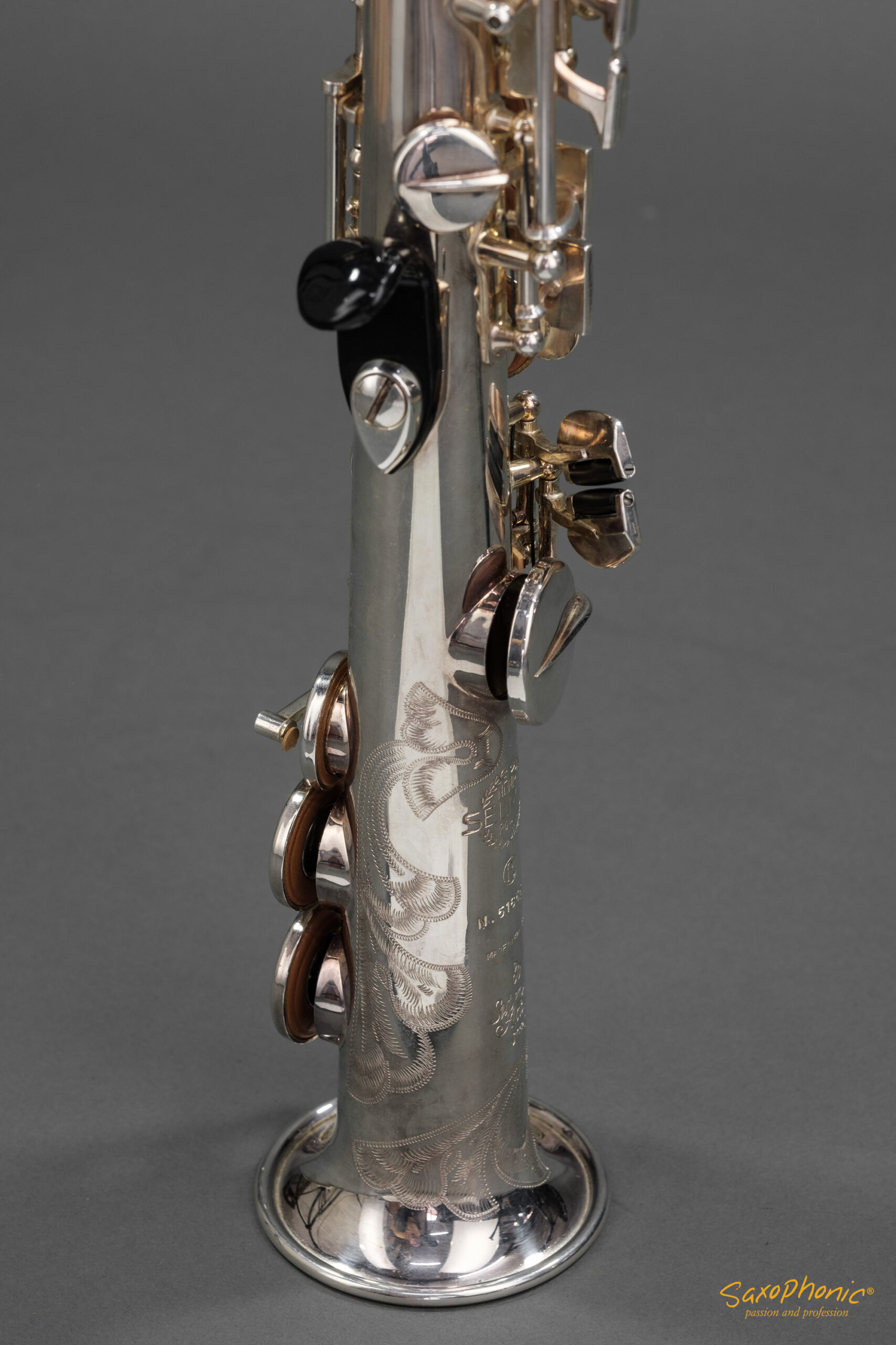 Sopranino Saxophone SELMER Paris Super Action 80 II versilbert silver-plated engraving Gravur 1st hand 1. Hand #516557