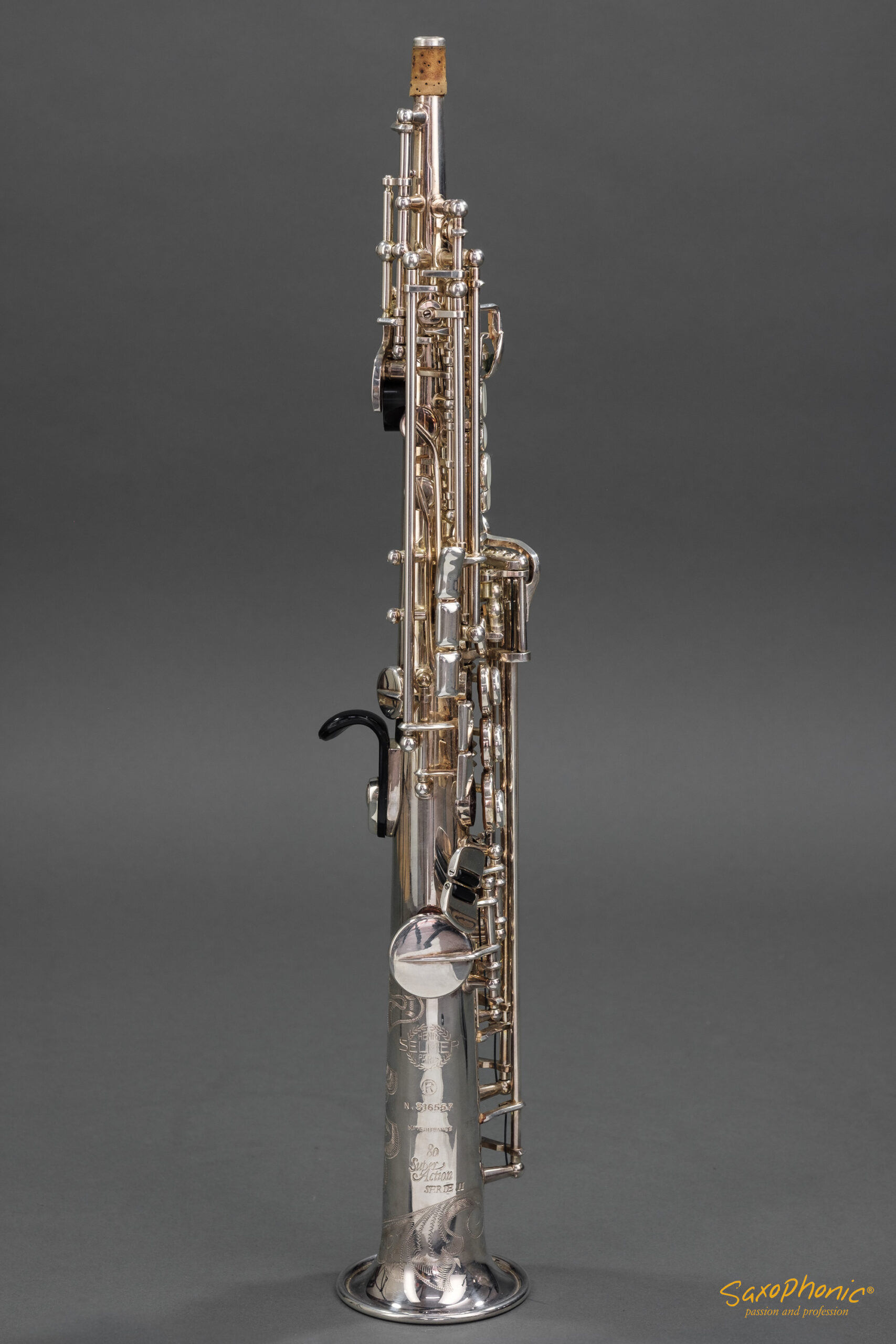 Sopranino Saxophone SELMER Paris Super Action 80 II versilbert silver-plated engraving Gravur 1st hand 1. Hand #516557